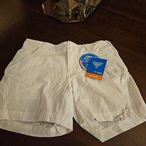 Columbia Women's Coral Point III Shorts UPF 50 Sun Protection Size 4 White